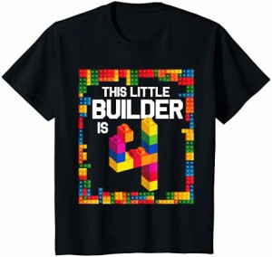 キッズ 4 Year Old Building Blocks バースデーTシャツ レンガ 4歳 ギフト Tシャツ