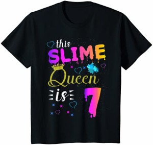 キッズ スライムクイーンクラウン 7歳の誕生日ギフト 7歳の女の子向け Tシャツ