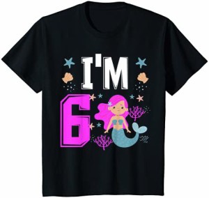 キッズ 私は6第六誕生日マーメイドです Tシャツ