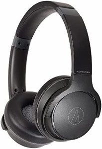 Audio Technica audio-technica ワイヤレスヘッドホン 最大60時間再生 急速充電 低遅延モード マルチポイント対応 ATH-S220BT BK, 薄型