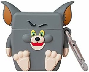 トムとジェリー airpods ケース キャラクター Tom＆Jerry えあーぽっつ ケース かわいい イヤホンケース (Airpods, トム)