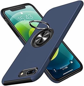 GTUJWN iPhone8 Plus ケース/iPhone7 Plus ケース リング付き TPU 耐衝撃 スマホケース 車載対応ホルダー対応 スタンド機能 軽量 薄型 ア