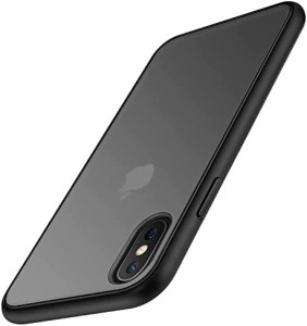 TENDLIN iPhone Xs Max 用ケース 半透明 マット感 擦り傷防止 指紋防止 快適な質感 薄型 対応 アイフォンXs Max カバー（ブラック）