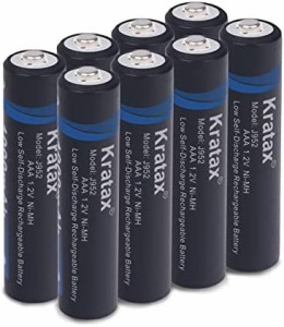 単3形充電池 充電式ニッケル水素電池 2500mAh 8本入り Kratax 単三充電電池 単三充電池 単3電池 500回以上循環使用可能