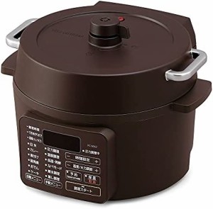 アイリスオーヤマ 電気圧力鍋 圧力鍋 2.2L 1~2用 低温調理可能 卓上鍋 予約機能付き レシピブック付き カカオブラウン PC-MA2-T