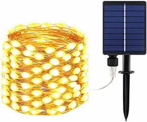 【新型大LEDビーズ】Cshare ソーラー LED ストリングライト ソーラー充電式 LED イルミネーションライト 200LED電球 20m IP65防水 8点灯