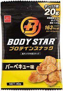 おやつカンパニー BODYSTAR プロテインスナックバーベキュー味 40g×12袋