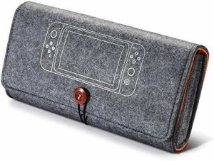 スイッチ ケース Nintendo Switch対応 フエルト製 耐衝撃 全面保護 (Gray)