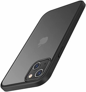 TENDLIN iPhone 13 mini 用ケース 半透明 マット感 擦り傷防止 指紋防止 薄型 対応 アイフォン13 mini カバー（ブラック）