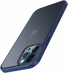 TENDLIN iPhone 13 Pro 用ケース 半透明 マット感 擦り傷防止 指紋防止 薄型 対応 アイフォン13 Pro カバー（ブルー）