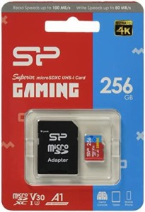 【送料無料】シリコンパワー microSD カード 256GB Switch 動作確認済 A1対応 UHS-1 U3 ゲームに最適 SP256GBSTXDV3V1NSP