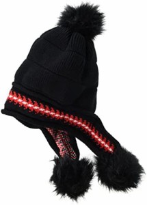 [ミシアラグジュアリー] ニット帽子 キャップ 女の子 ガール ファッション ポンポン 冬 耳フラップ 暖かい