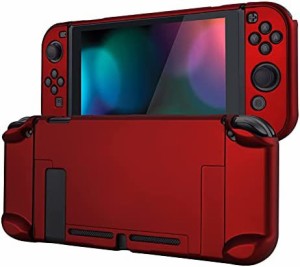 eXtremeRate PlayVital Switchコンソールに対応用バックカバー、NS Joyconハンドヘルドコントローラー分離可能プロテクターハードシェル