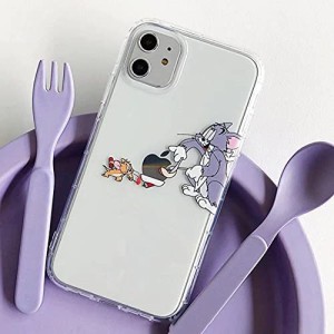 トムとジェリー iphoneXR 用 ケース スマホケース アイフォンXR 用 TPU クリアケース【透明】人気 クリアケース TPU 軽量 薄型 Qi充電対