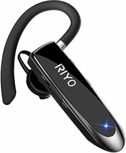 RIYO Bluetooth ヘッドセット 片耳 Bluetoothイヤホン ワイヤレスイヤホン ハンズフリー通話 マイク内蔵 300mAhバッテリー内蔵 24時間通