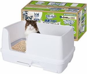 【送料無料】デオトイレ 猫用 トイレ 快適ワイド 本体セット シルキーホワイト おしっこ ペット用品 ユニチャーム