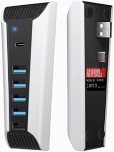 【送料無料】AQIDAP 5ポート USBハブ PS5用 USB高速拡張ハブ充電器 USBエクステンダー Playstation 5ゲームコンソール対応 USB4個 + USB