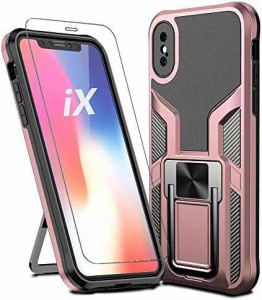 iPhone xs x ケース アイフォン 10 スマホケース + iPhonexs リング スタンド機能 付き 携帯ケース 人気 耐衝撃 Case Cover アイフォンxs