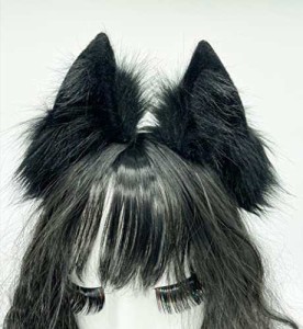 Agymo Handmade Cat Ears Headband Cosplay, Animal Headdress, Fox Werewolf Ear, Halloween Clothes Headdress