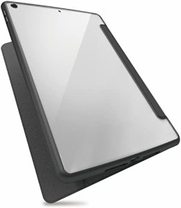 【送料無料】エレコム iPad 10.2 第9/8/7世代 (2021/2020/2019年) ケース TOUGH SLIM 三つ折りスタンド フレームカラー 背面クリア ブラ