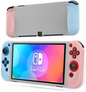 HOXC Switch有機el シリコンクリアカバー 任天堂スイッチ OLEDケース Switch OLEDソフトシェル ニンテンドースイッチ有機EL 透明保護カバ