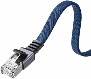 サンワサプライ LANケーブル CAT6A メッシュフラット メタルコネクタ 10Gbps/500MHz ギガビット イーサネットケーブル ツメ折れ防止 RJ45