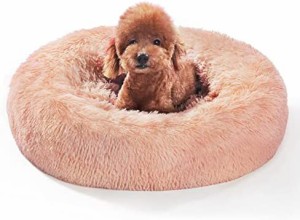 【送料無料】OYANTEN 犬 ベッド 猫 ベッド クッション ラウンド型 もふもふ 丸型 ドーナツふわふわ もこもこ ぐっすり眠る 滑り止め 洗え