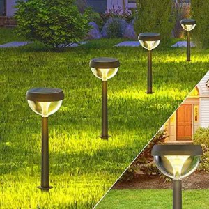 Linkind ソーラー ガーデンライト ソーラーライト 屋外 スポットライト 室外照明 自動点灯/自動消灯 太陽光充電 一つ光の模様 四つ高さ