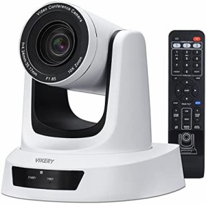 VIKERY VH10MW | HDMI webカメラ 広角 ウェブカメラ USB SDI PTZ Webcam web会議 zoom カメラ 10倍光学ズーム ビデオカメラ 1080p 30fps