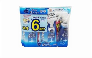 キュキュット クリア泡スプレー 無香料 1740ml 本体+詰替え6回分