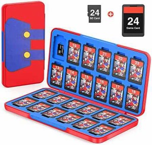Switchゲームカードケース 24枚スイッチカード＆24枚SD メモリーカード収納可 スイッチ ゲームソフトケース 収納ボックス カードポケット