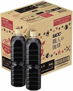 【送料無料】UCC 職人の珈琲 無糖 ラベルレスボトル ペットボトル 900mlx12本
