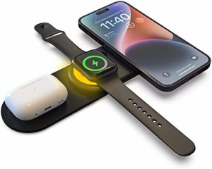 GOTODO　充電器　iPhone充電器　アップルウォッチ 充電器　ワイヤレス充電器　3IN1 無線充電器　置くだけ充電　iPhone 14/14Plus/14Pro/1