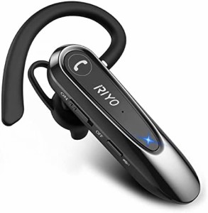 RIYO Bluetooth ヘッドセット 片耳 Bluetoothイヤホン バッテリー内蔵 20時間通話 Bluetooth5.0 CVC8.0 ノイズキャンセリング 両マイク内