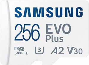 microSDXCカード マイクロSD Samsung サムスン 256GB EVO Plus Class10 UHS-I U3 A2 R:130MB/s SDアダプタ付 海外リテール