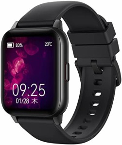 スマートウォッチ 防水5ATM仕様 メンズ 100+種類運動モード 活動量計 腕時計 smart watch スポーツウォッチ 1.69インチ 睡眠モニター 歩