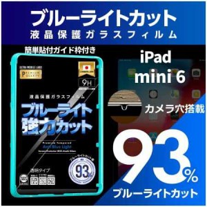 【送料無料】【ブルーライト９３％カット】【旭ガラス】iPad mini6 ミニ6 第6世代 ブルーライトカット 液晶保護フィルム ガラスフィルム 