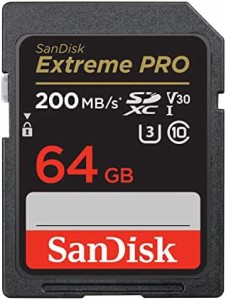 SanDisk (サンディスク) 64GB Extreme PRO SDXC UHS-I メモリーカード - C10、U3、V30、4K UHD、SDカード - SDSDXXU-064G-GN4IN