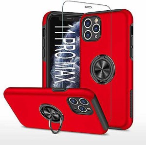 【送料無料】スマホケース iPhone 11ProMax ケース アイフォン11プロマッ 保護フィルム リング付き スタンド 付き 耐衝撃 アイホン11prom