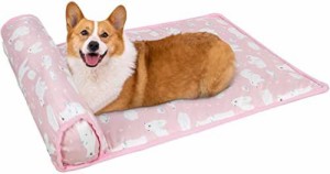 Bidason ペット ひんやり ベッド クッション 9色 可愛い 柔らかい 枕付き 犬 猫 軽量 冷感 シーツ 冷却 暑さ対策 快適 滑り止め 洗える