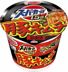 エースコック スーパーカップ1.5倍 新・豚キムチラーメン 107g×12個