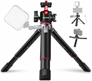 NEEWER ミニカメラ三脚 360°調整可能なボールヘッドとコールドシュー付き 拡張可能な卓上ビデオ三脚スタンド カメラ iPhone13 Canon G7X