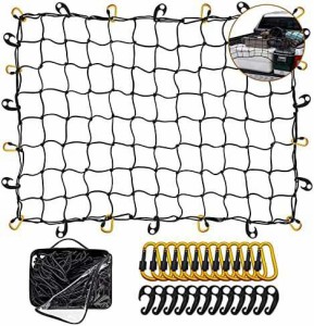 【送料無料】カーゴネット 120×90cm 車用 ラゲージネット ルーフラックネット トランクネット 荷物転倒防止 荷物固定 ラテックス 高伸縮