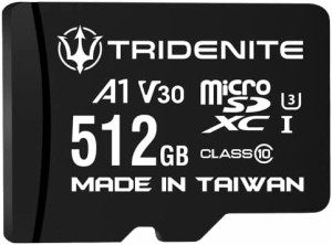 TRIDENITE microSD 512GB UHS-I U3, A1, V30, 4K Ultra HD, C10, SDアダプター付 - TRP4K512