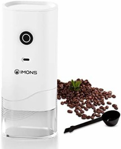 IMONS USBコーヒーグラインダー充電式ポータブル電気、40gコーヒー豆容量、フレンチプレスにエスプレッソドリップを注ぐためのマルチグラ