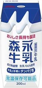 森永牛乳（常温保存可能）　200ｍｌｘ24　中京工場製造