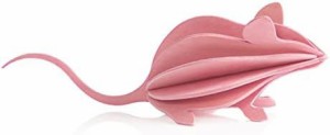 Lovi ロヴィ オーナメントカード マウス 15cm LTPK ライトピンク 白樺 組み立て式 フィンランド製 【2022】
