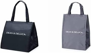 DEAN&DELUCA クーラーバッグ ブラックL 保冷バッグ ファスナー付き コンパクト お弁当 ランチバッグ & DEAN&DELUCA クーラーバッグ グレ