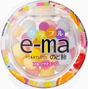 味覚糖 ｅ-ｍａのど飴容器 カラフルフルーツチェンジ 33g×6個