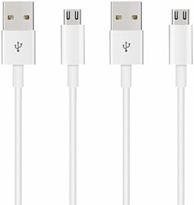 マイクロ usb ケーブル (0.3m, 2本セット) Suptopwxm Micro USB ケーブル【ホワイト】 QC3.0急速充電ケーブル 高速データ転送 ps4コント